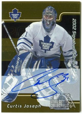 Curtis Joseph 2001 - 02 In The Game Itg Bap Signature Series Autograph Gold - Lcj