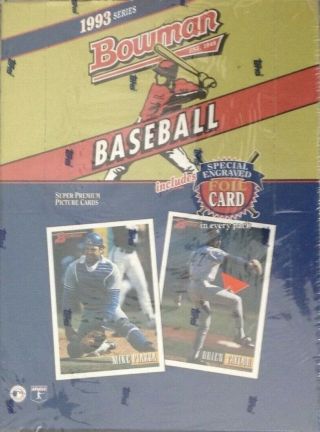 1 - 1993 Bowman Baseball Card Box Jeter Rookie
