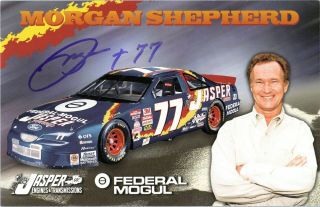 Nascar Morgan Shepherd Signed Hero Post Autograph Card Jasper Racing