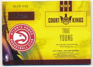 TRAE YOUNG 2018/19 PANINI COURT KINGS RC FRESH PAINT AUTOGRAPH SP AUTO /199 $150 2