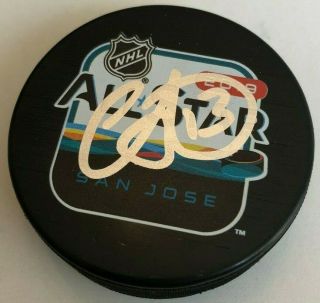 Cam Atkinson Signed 2019 Nhl All Star Game Hockey Puck W/case Blue Jackets