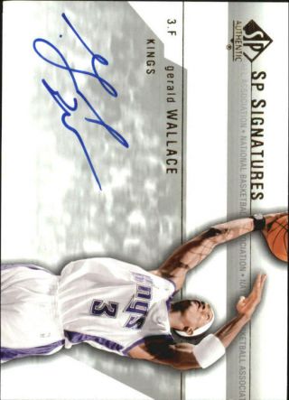 2003 - 04 Sp Authentic Signatures Kings Basketball Card Gwa Gerald Wallace