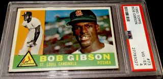 1960 Topps Bob Gibson Baseball Card 73 Psa 4 Vg - Ex