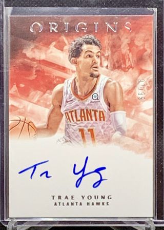 2018 - 19 Trae Young Origins Rookie Rc Auto 97/99.  Panini Chronicles Hawks