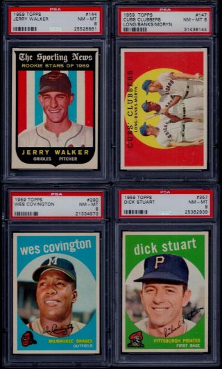 Psa 8 1959 Topps 144 Jerry Walker Baltimore Orioles The Sporting News Rookie