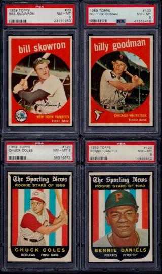 PSA 8 1959 Topps 144 Jerry Walker Baltimore Orioles The Sporting News Rookie 3