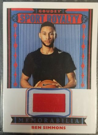 2019 Ud Goodwin Champions Sport Royalty Ben Simmons Rc Jersey Sixers