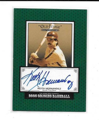 2004 Upper Deck Old Judge Keith Hernandez Auto On Card Autograph Mets