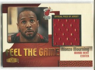 1999 - 00 Flair Showcase Alonzo Mourning Feel The Game Jersey