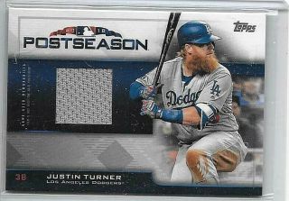 Justin Turner 2019 Topps Postseason Game Jersey /99 L.  A.  Dodgers