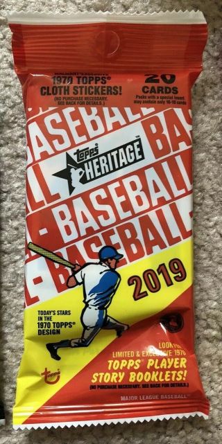 2019 Topps Heritage Baseball Guaranteed Black Refractor /70 Hot Pack Ohtani??