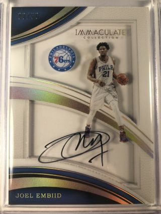 Joel Embiid 16/17 Immaculate Shadowbox Signatures Auto Autograph 8/50