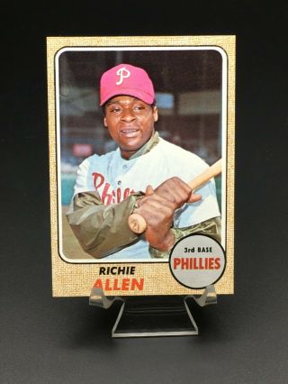 1968 Topps Baseball Richie Allen Nm/nm - Mt 225 Philadelphia Phillies