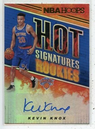 Kevin Knox 2018 - 19 Nba Hoops Rc Auto Hot Signatures Rookies Hsr - Kk Knicks