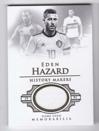 2018 Futera Eden Hazard History Makers Game Jersey 23/34 Belgium