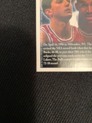 1996 - 97 topps chrome refractor Michael Jordan 72 Card. ,  The Bulls 11