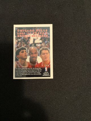 1996 - 97 topps chrome refractor Michael Jordan 72 Card. ,  The Bulls 3