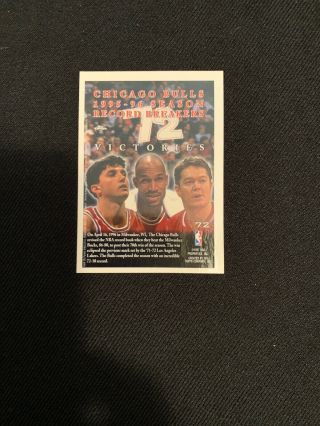 1996 - 97 topps chrome refractor Michael Jordan 72 Card. ,  The Bulls 4