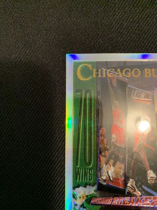 1996 - 97 topps chrome refractor Michael Jordan 72 Card. ,  The Bulls 5