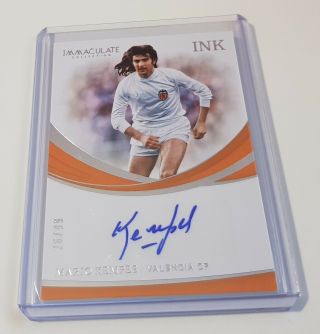 2018/19 Panini Immaculate Soccer - Ink Autograph Mario Kempes (i - Mke) 26/99