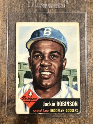 1953 Topps 1 Jackie Robinson,  Brooklyn Dodgers,  Vg,