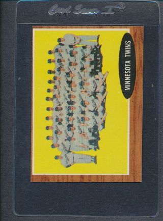 1962 Topps 584 Minnesota Twins Team Vg/ex 4892