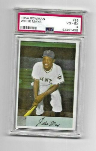 1954 Bowman 89 Willie Mays Psa 4 Vg - Ex Priced To Sell