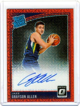 2018 - 19 Panini Donruss Optic Choice Red Rated Rookie Grayson Allen Auto Rc Sp