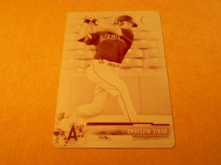 Nonie Williams 2017 Bowman Draft Picks & Prospects Printing Plate Rc Angels 1/1