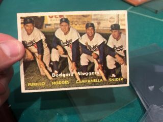 1957 Topps 400 Dodgers 