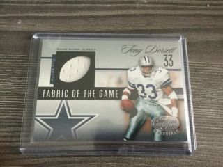 2006 Leaf Certified Materials Tony Dorsett Fabric Of The Game Jersey ’d To 75