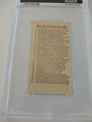 1910 E98 Set Of 30 Larry McLean Green PSA DNA Graded EX - MT 6 Baseball Card 7