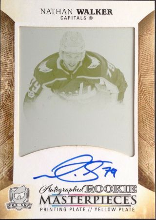 2017 - 18 The Cup Nathan Walker Rookie Masterpieces Printing Plates Auto 1/1