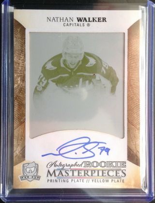 2017 - 18 The Cup Nathan Walker Rookie Masterpieces Printing Plates Auto 1/1 3