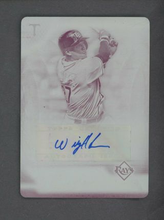 2018 Topps Triple Threads Willy Adames Rc Rookie Auto 1/1 Magenta Plate