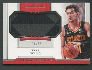 2018 - 19 National Treasures Trae Young Rc Rookie Patch 78/99 Atlanta Hawks