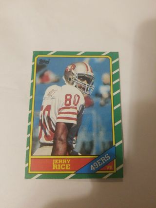 1986 Topps Jerry Rice San Francisco 49ers 161 Football Card Nr - Mt