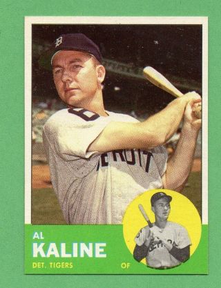 1963 Topps Baseball 25 Al Kaline Detroit Tigers Hof