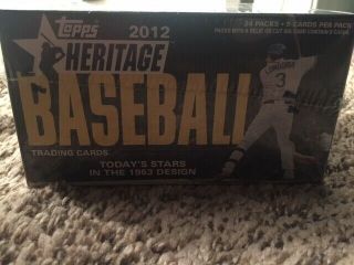 2012 Topps Heritage Baseball Hobby Box (24 Packs)