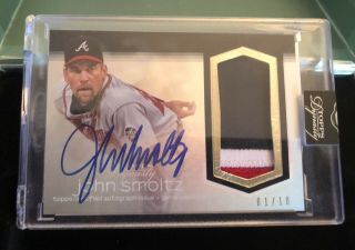 2018 Topps Dynasty: John Smoltz 1/10 Auto Game - 3 - Color Patch Braves 