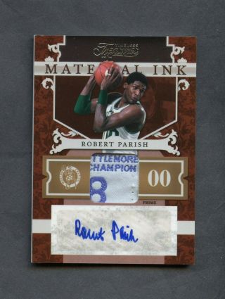 2010 - 11 Timeless Treasures Material Ink Robert Parish Tag Patch Auto 1/2