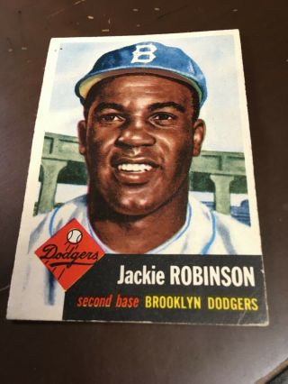 1953 Topps Baseball Jackie Robinson 1 Ex Card