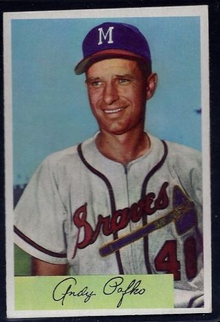 1954 Bowman Andy Pafko Ex/mt,  Milwaukee Braves 112