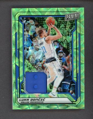 2019 Panini The National Vip Green Scope Prizm Luka Doncic Rc Rookie Patch 9/15