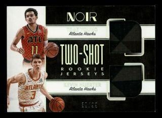 2018 - 19 Panini Noir Kevin Huerter/trae Young Rc 2x Jersey 39/99 Hawks