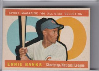 1960 Topps 560 Ernie Banks All - Star Chicago Cubs Hof 1119