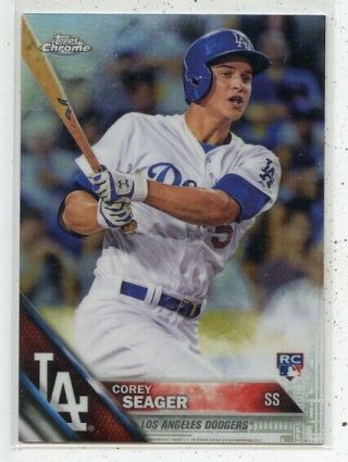 Corey Seager 2016 Topps Chrome Rc Refractor Sp 150 Dodgers