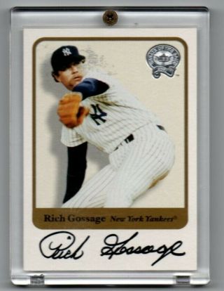 2001 Fleer Greats Of The Game Certified Autograph Rich (goose) Gossage Signed