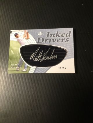 2012 Sp Game Matt Kuchar Silver Parallel Inked Drivers On Card Auto 19/25