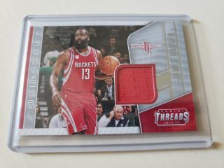 2016 - 17 Panini Threads James Harden Game Worn Jersey Relic Card Rockets